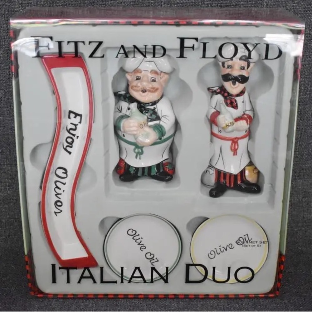 NIB Fitz and Floyd Italian Duo Gourmet Serving Set